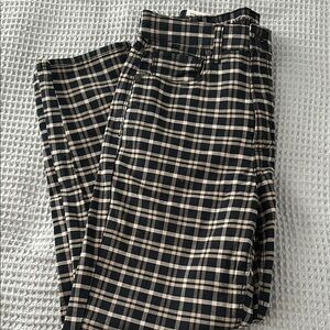 American Eagle plaid mom jeans